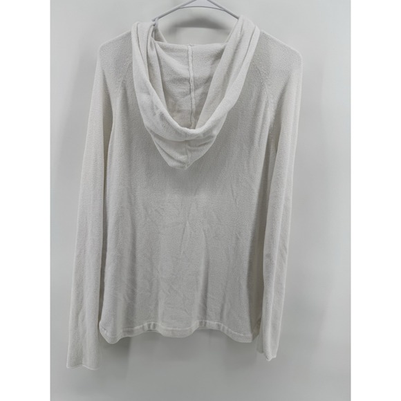 Barefoot Dreams Cozychic Ultra Lite Hoodie Women's Large  White Kangaroo Pocket - Picture 4 of 8